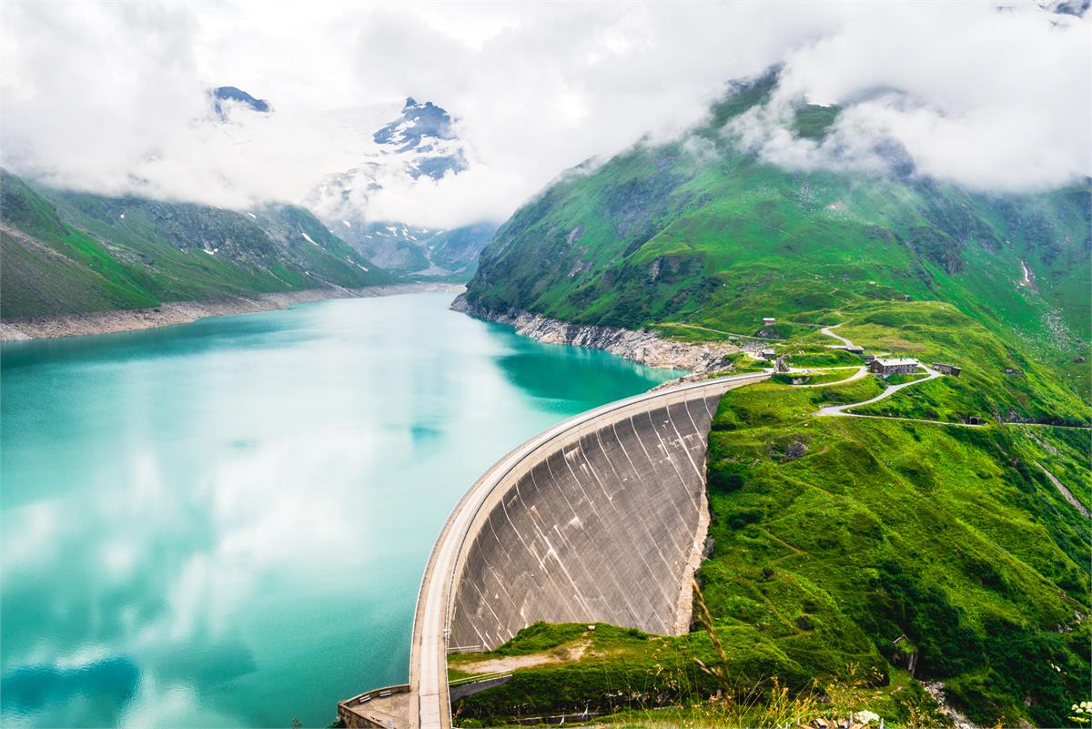 High mountain reservoir Kaprun